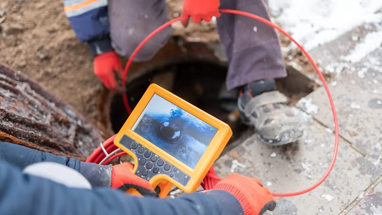 CCTV video pipe inspection camera — commercial pipe inspection services