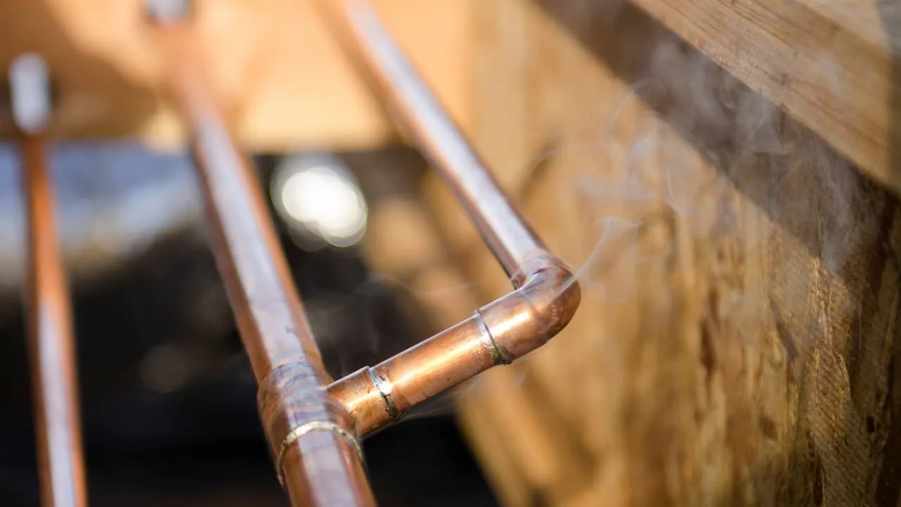 Copper pipe soldering during residential repiping — copper repiping service